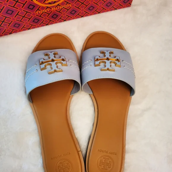 ⭐️FIRM PRICE!⭐️LAST 1! NEW WITH TAG & BOX! TORY BURCH Everly Slide Calf Leather - Picture 4 of 8